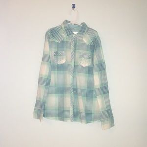 Justice Plaid Shirt-Blue
